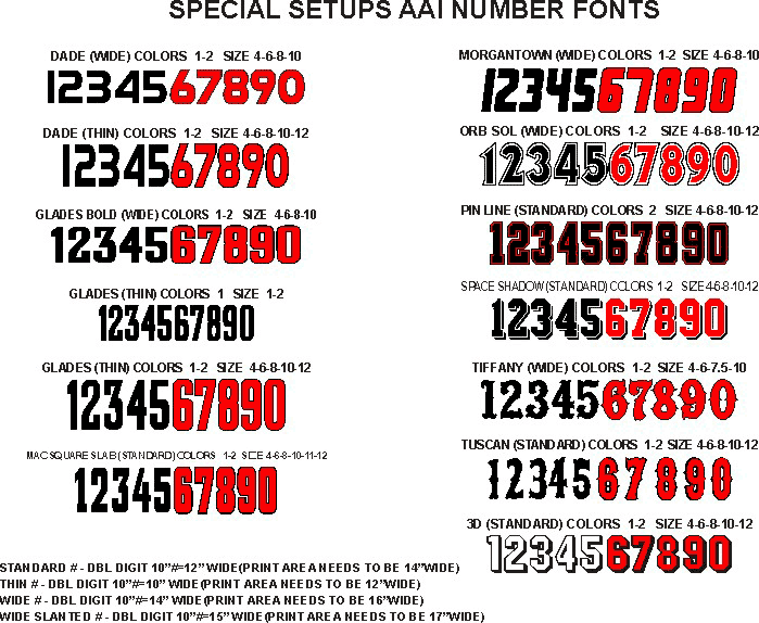 basketball numbers font